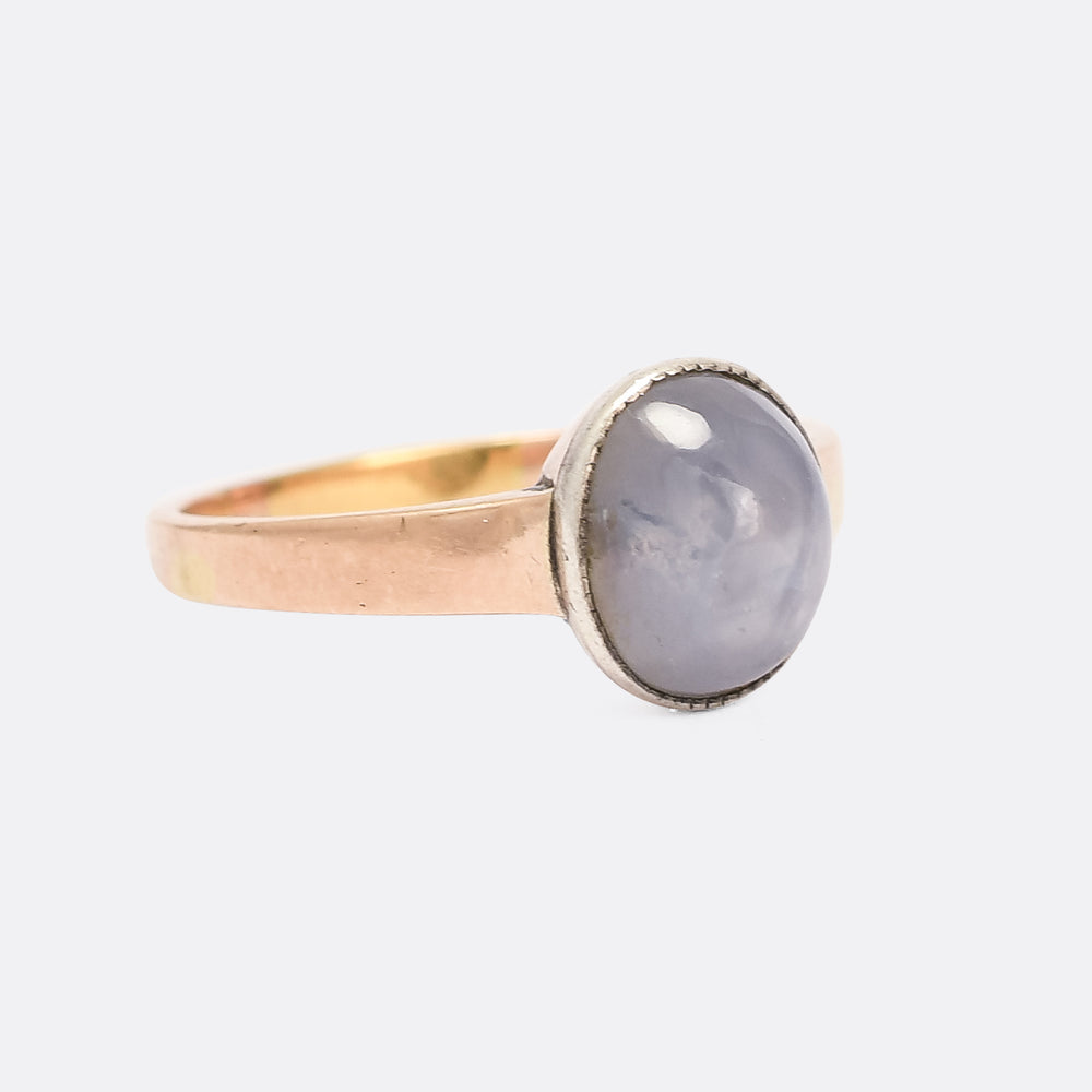 Victorian Star Sapphire Solitaire Ring