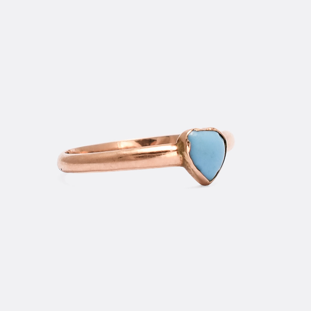 Victorian Turquoise Heart Ring
