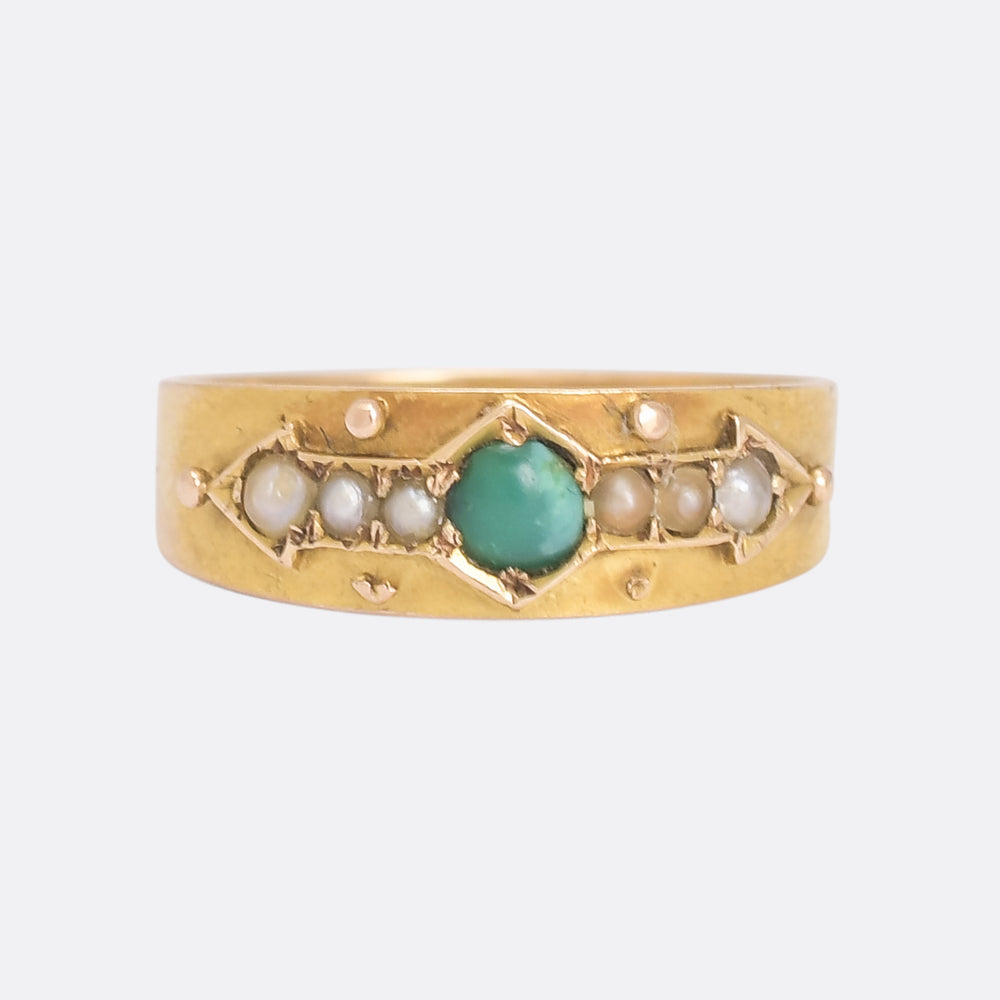 Victorian Turquoise & Pearl Sentimental Band