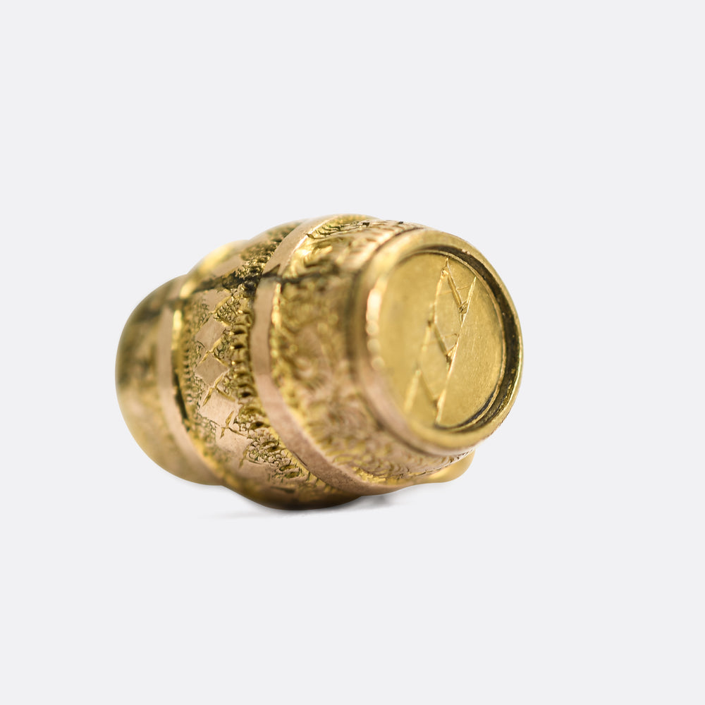 Victorian XXX Bloodstone Barrel Charm