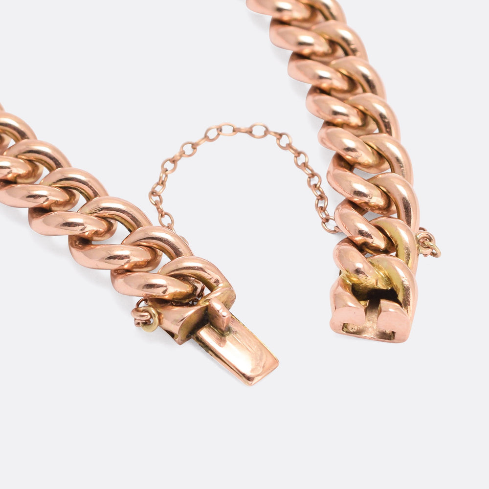Victorian 15k Gold Curb-Link Bracelet