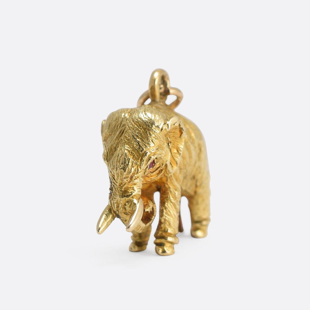 Victorian 15k Gold Elephant Pendant