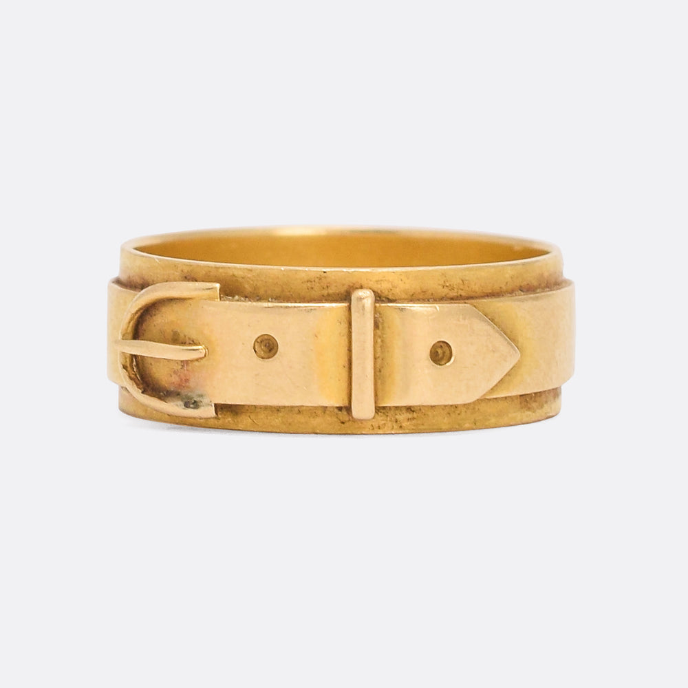 Victorian 18k Gold Buckle Ring