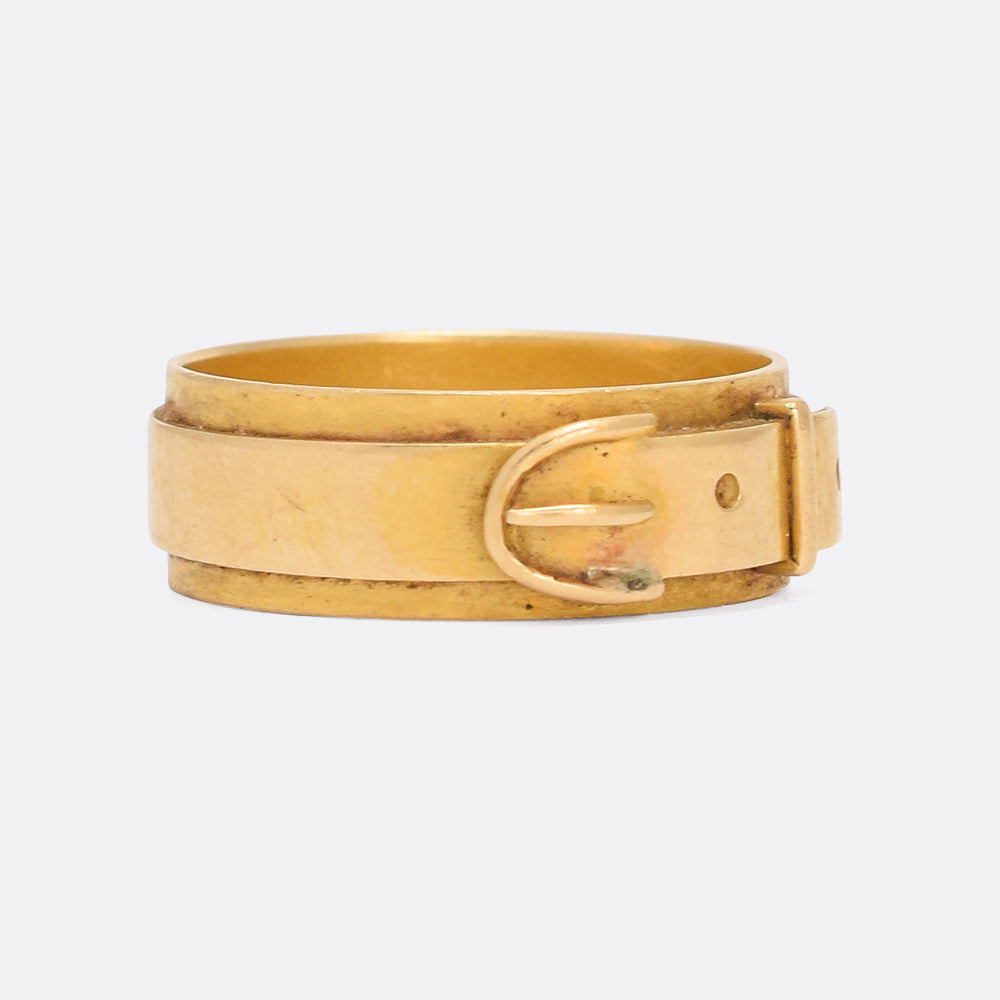 Victorian 18k Gold Buckle Ring