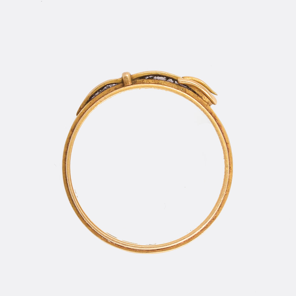 Victorian 18k Gold Buckle Ring