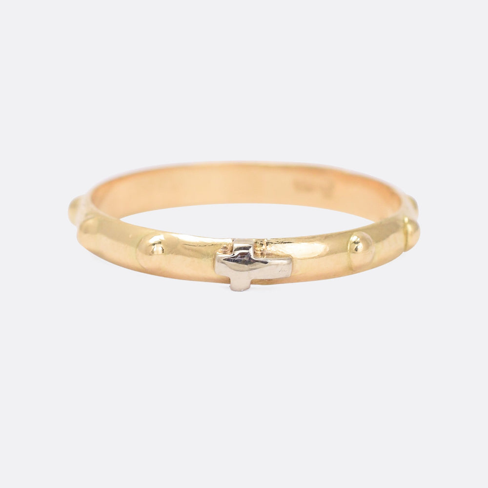 Victorian 18k Gold Rosary Ring