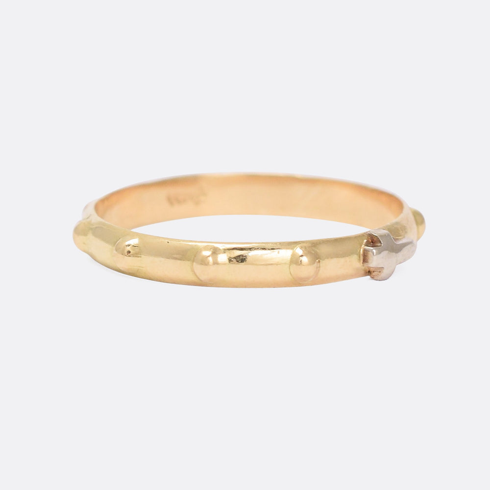 Victorian 18k Gold Rosary Ring
