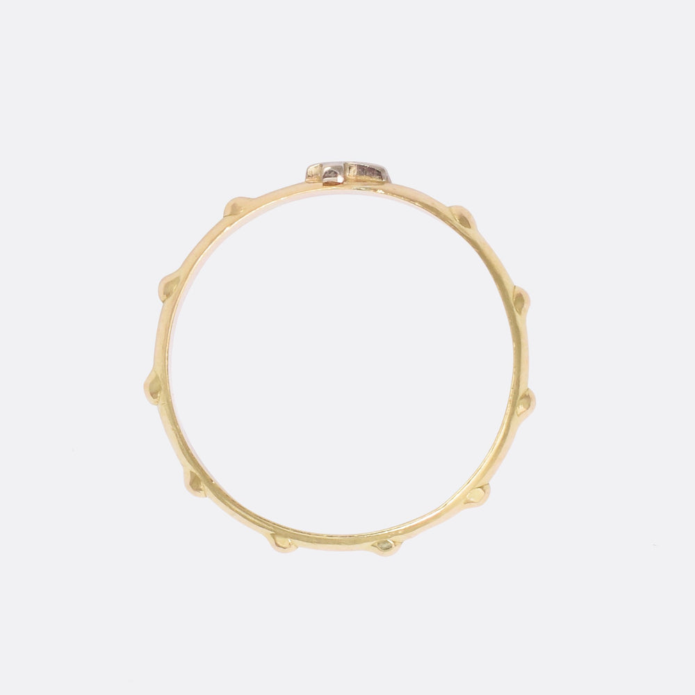 Victorian 18k Gold Rosary Ring