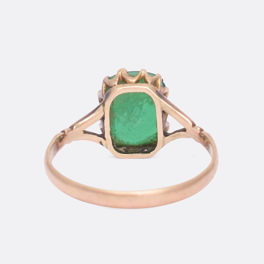Victorian Chalcedony Cushion Signet Ring