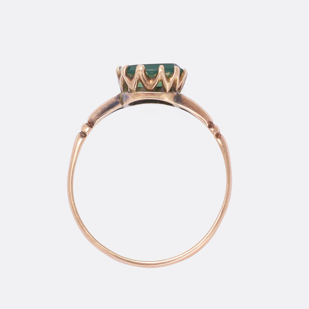Victorian Chalcedony Cushion Signet Ring