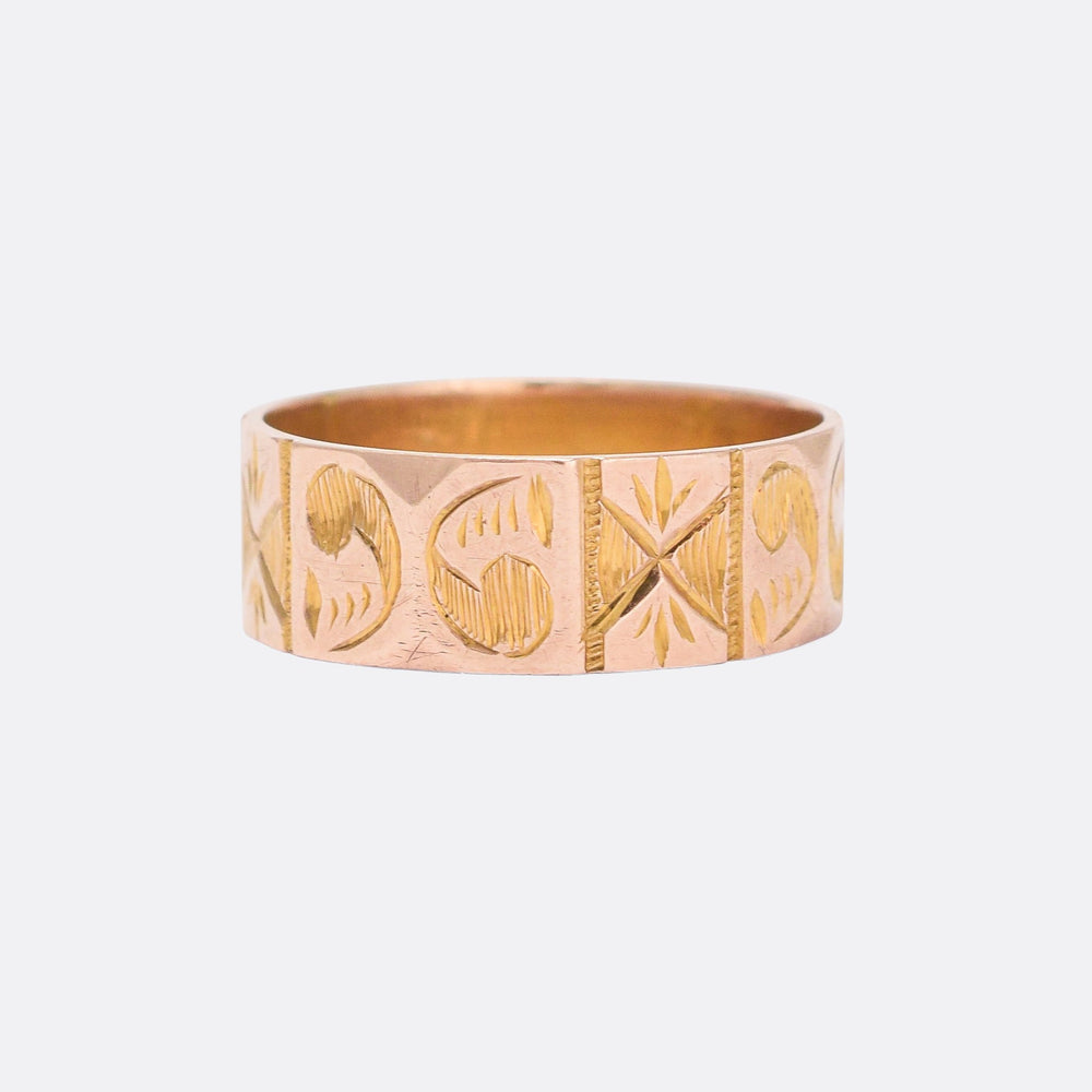 Victorian Chased Gold Cigar Band