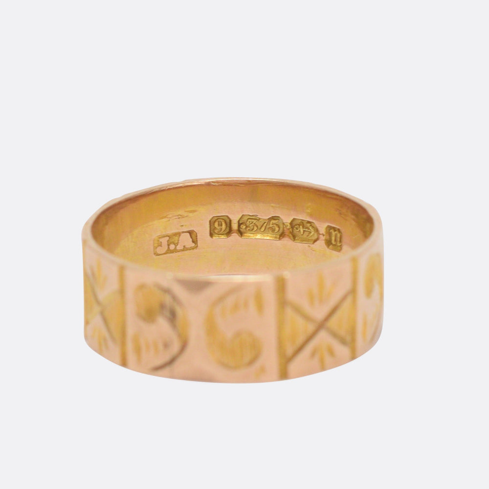 Victorian Chased Gold Cigar Band