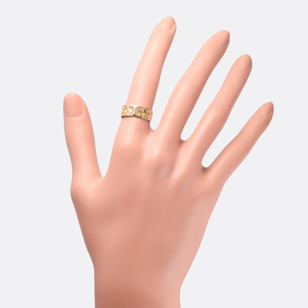 Victorian Chased Gold Cigar Band