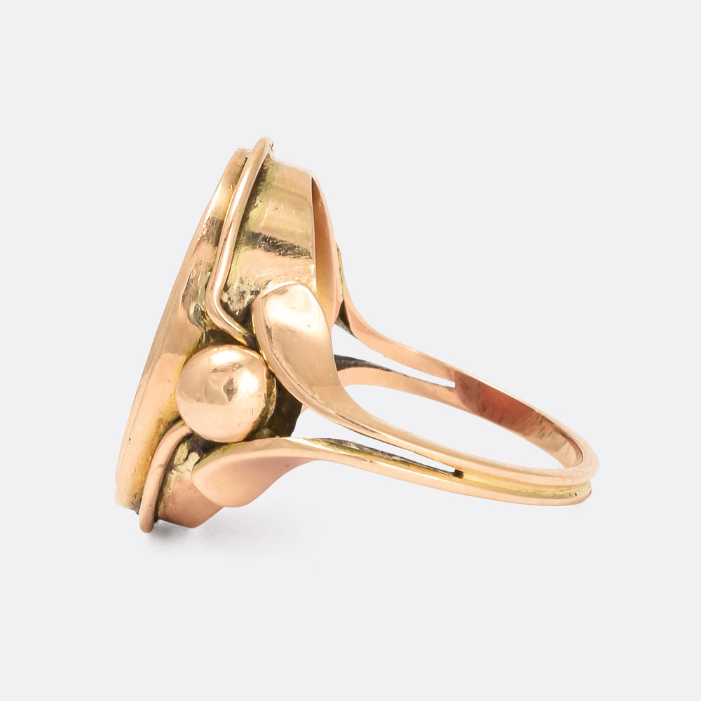 Victorian Erotic Intaglio Swivel Ring