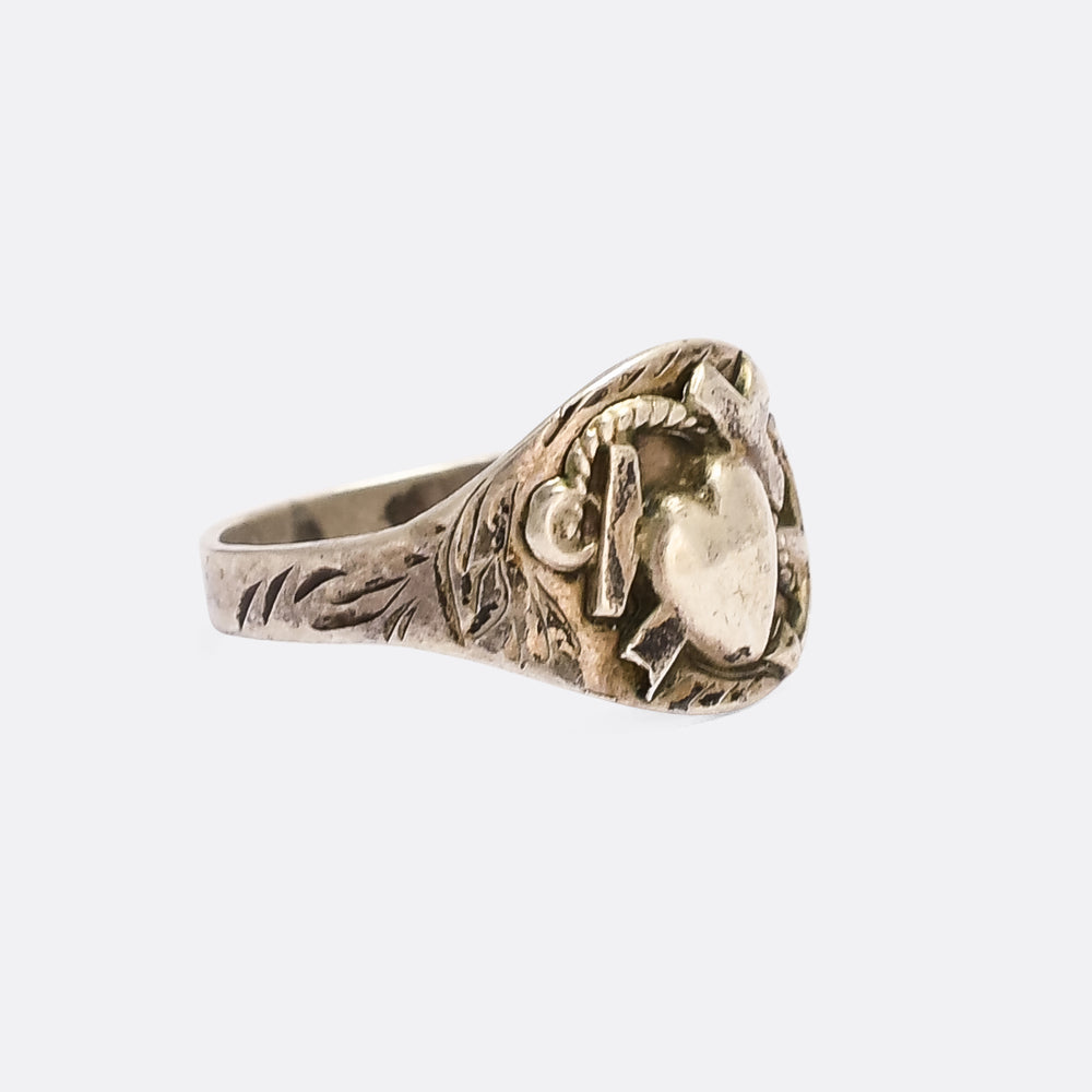 Victorian “Faith Hope & Charity” Sterling Silver Ring