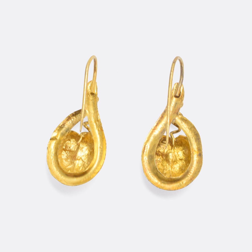 Victorian Gold Leaf & Vine Earrings