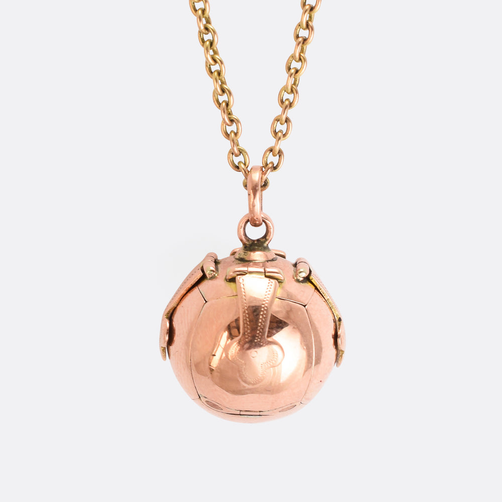Victorian Gold Masonic Orb Pendant