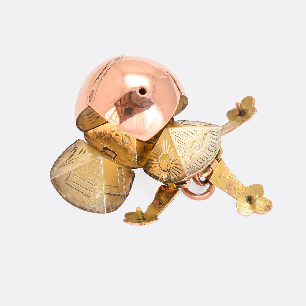 Victorian Gold Masonic Orb Pendant