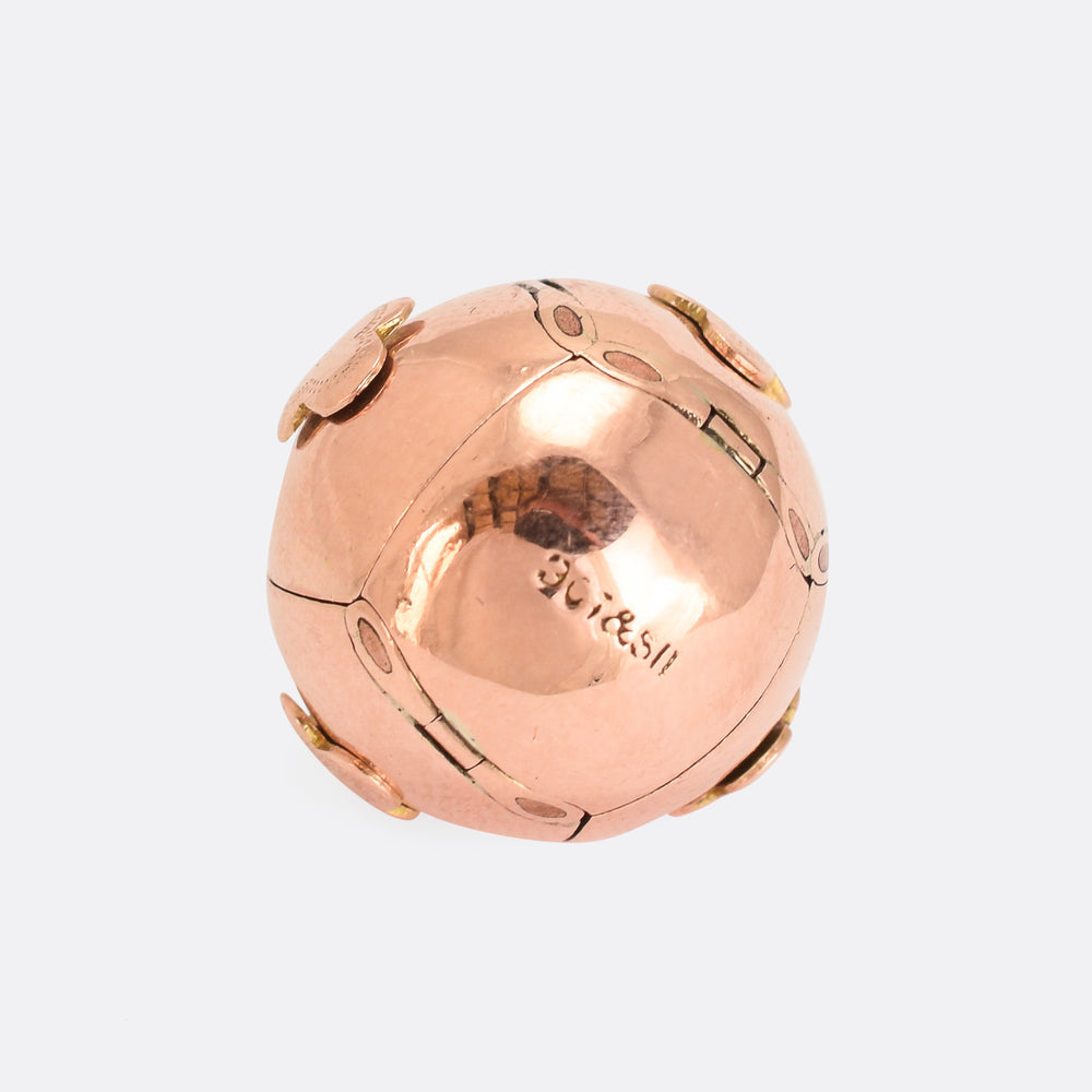 Victorian Gold Masonic Orb Pendant
