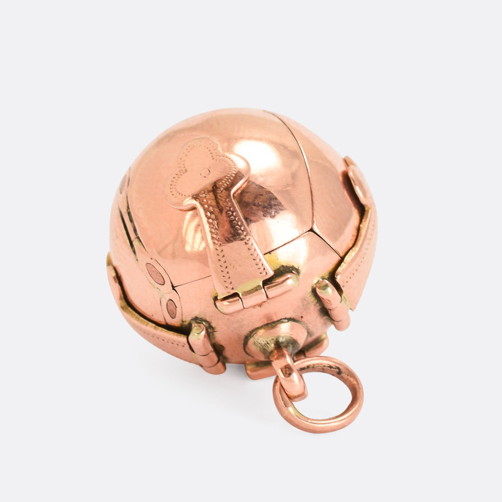 Victorian Gold Masonic Orb Pendant