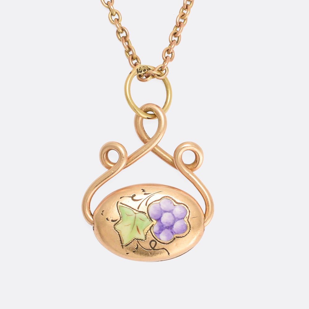 Victorian Grape & Vine Spinner Pendant