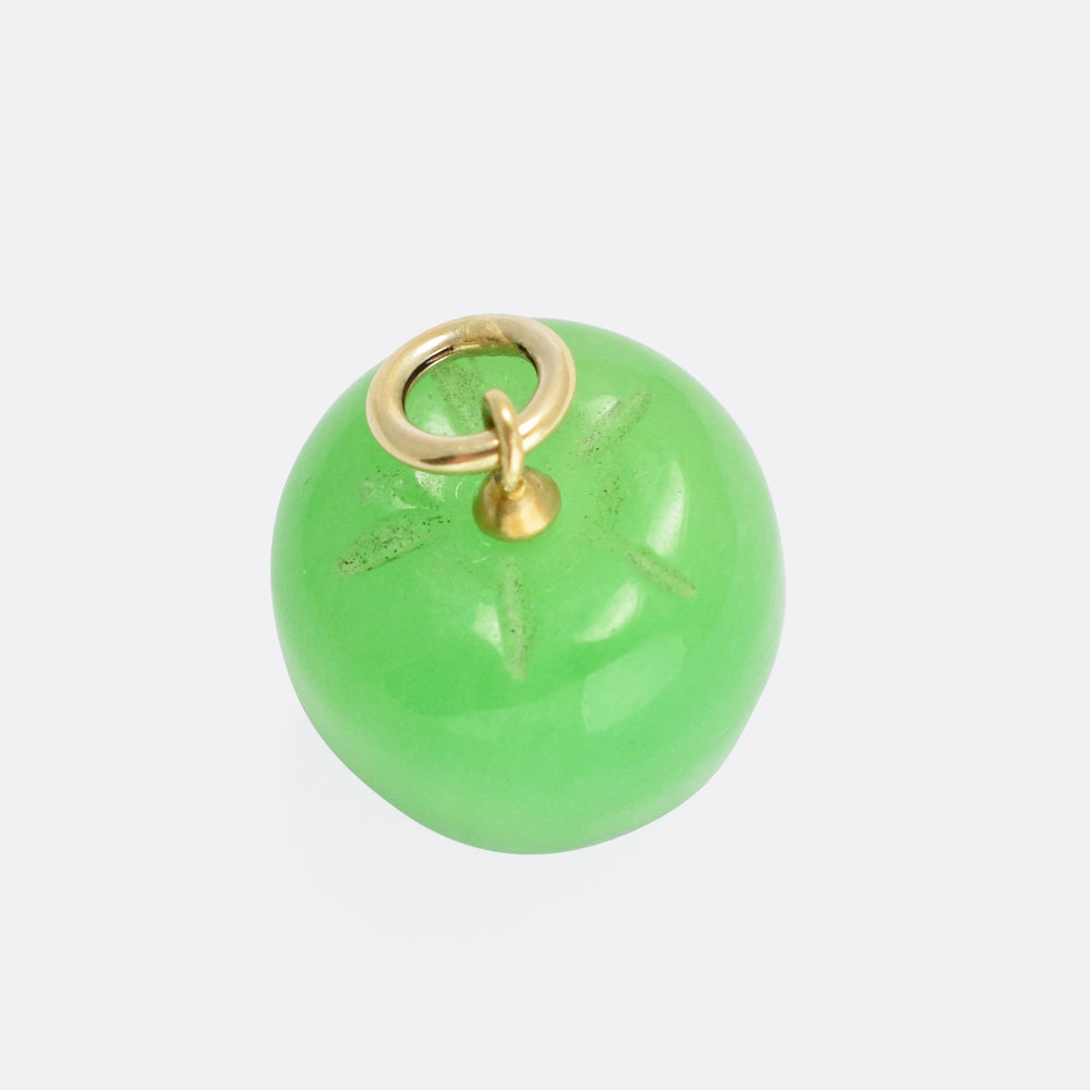 Victorian Jade Green Apple Pendant