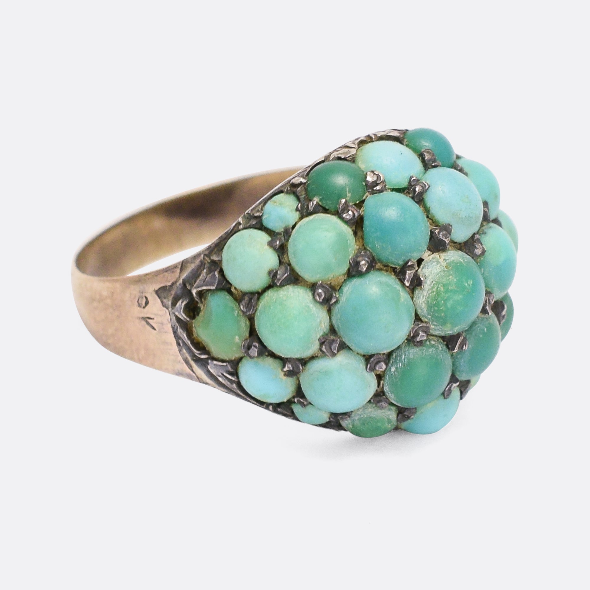 Turquoise pave ring sale