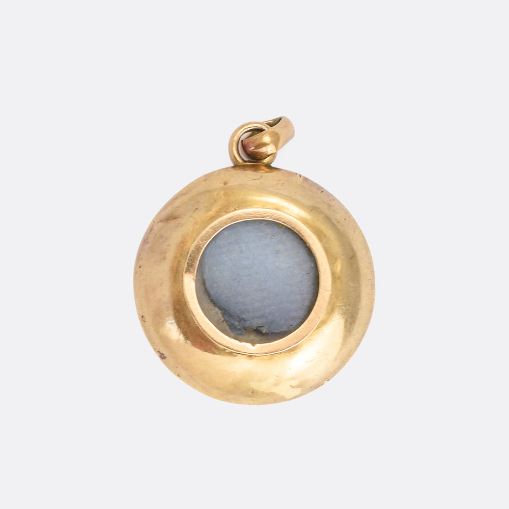 Victorian Pavé Turquoise Dome Locket