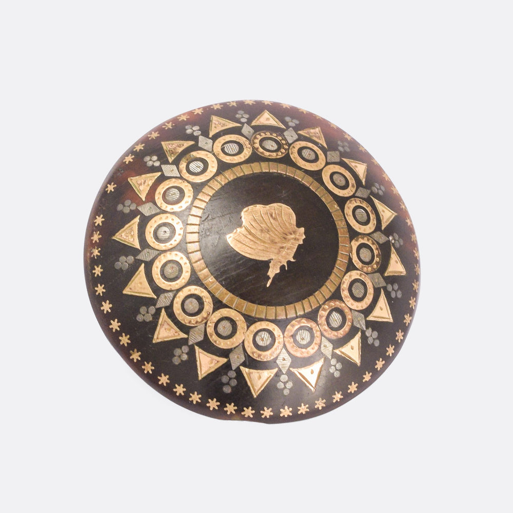 Victorian Pique Psyche Brooch