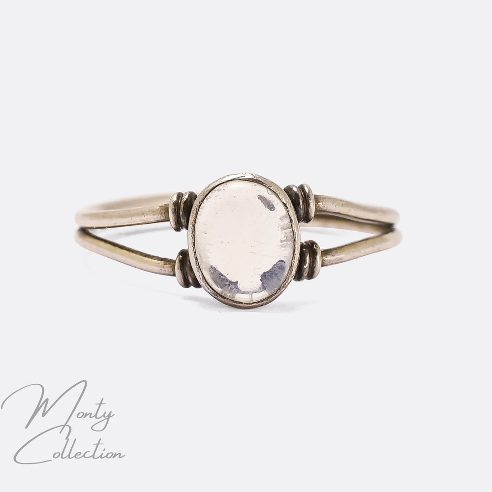 Vintage Blue Moonstone Solitaire Ring