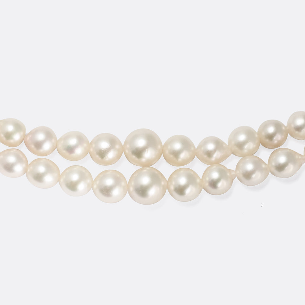 Vintage Double String Pearl Necklace