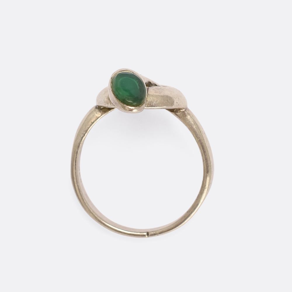 Vintage Emerald Knot Ring