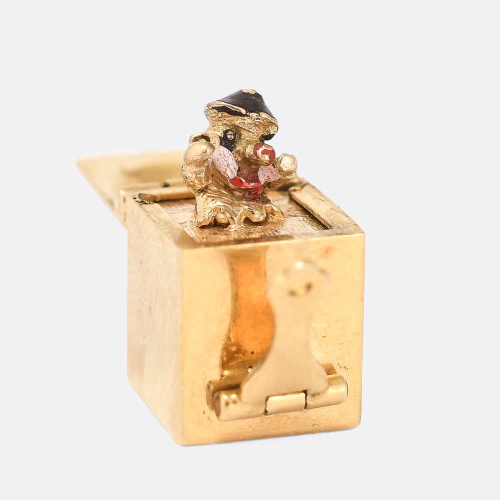 Vintage Enamel Jack-In-The-Box Charm