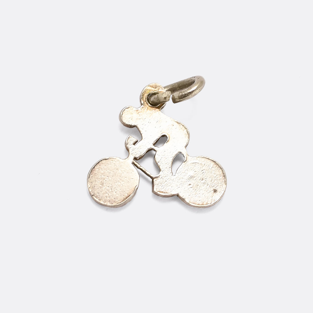 Vintage Enamelled Cyclist Charm