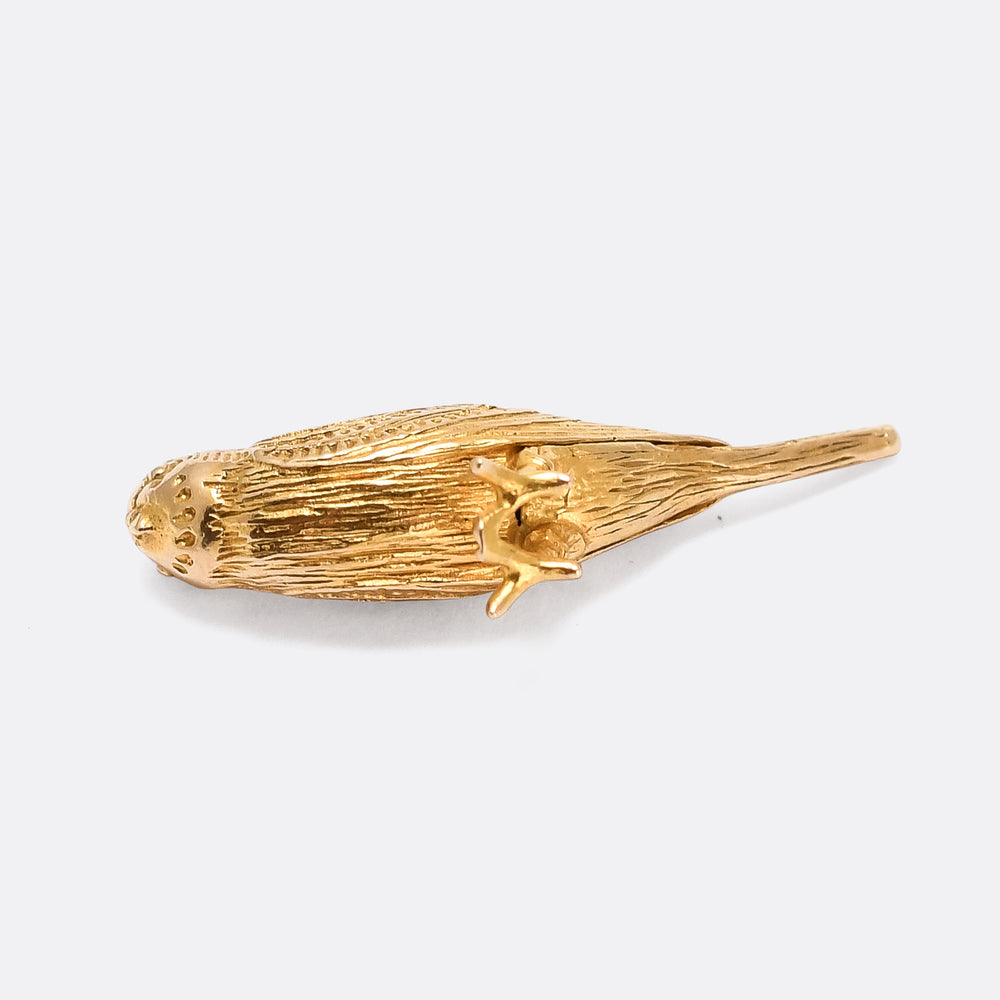 Vintage Gold Budgie Charm