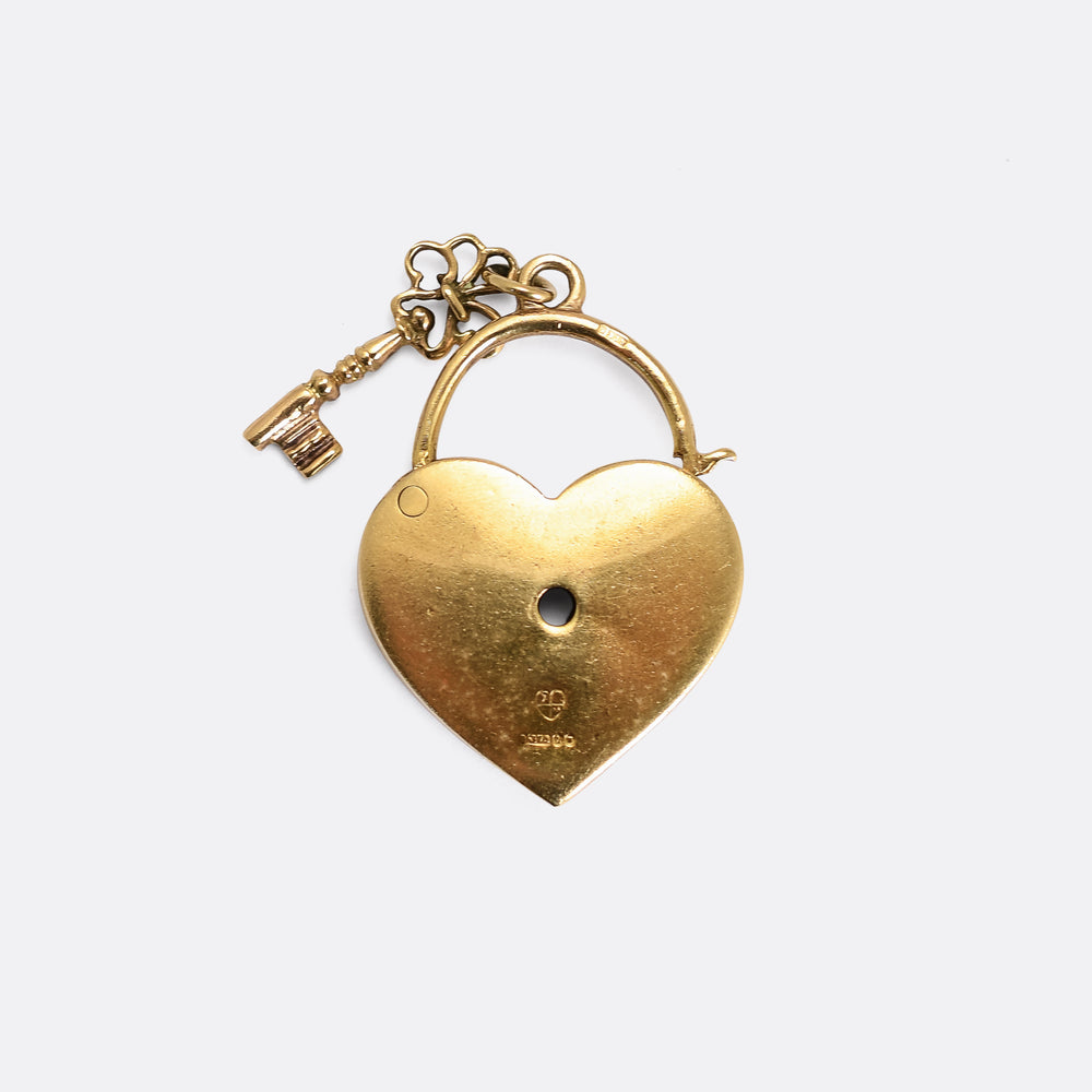 Vintage Gold Key to My Heart Pendant