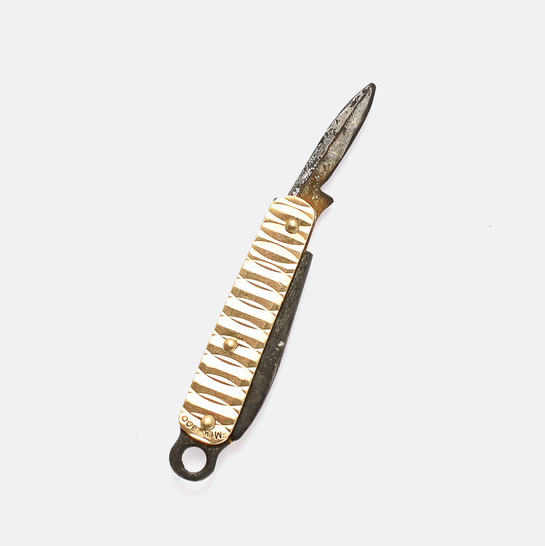 Vintage Miniature Gold Pocket Knife Charm