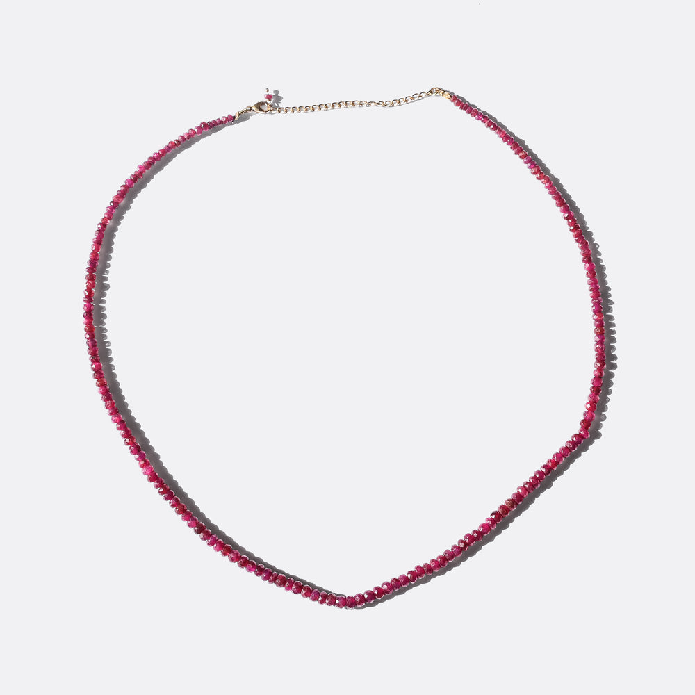 Vintage Ruby Bead Necklace