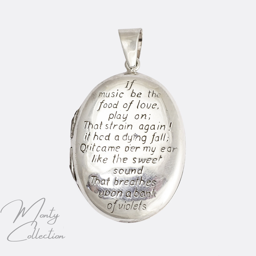Vintage Shakespeare's Twelfth Night Locket