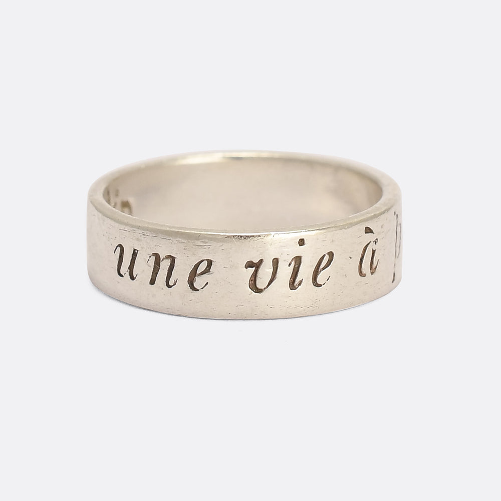Vintage Silver une vie à plein bord A Rodin Ring