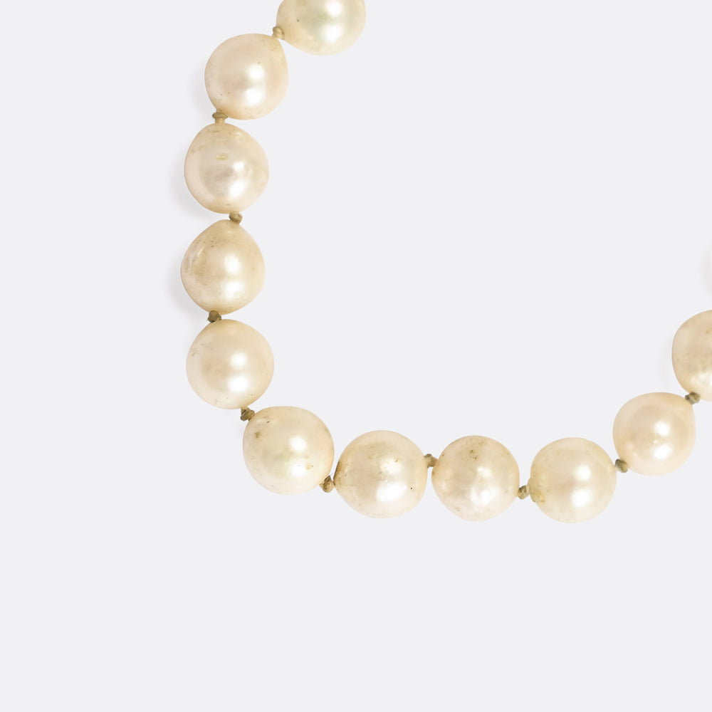 Vintage Single Strand Pearl Necklace