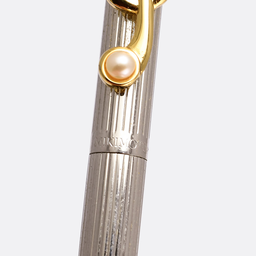 Vintage Treble Clef Mikimoto Pearls Pen