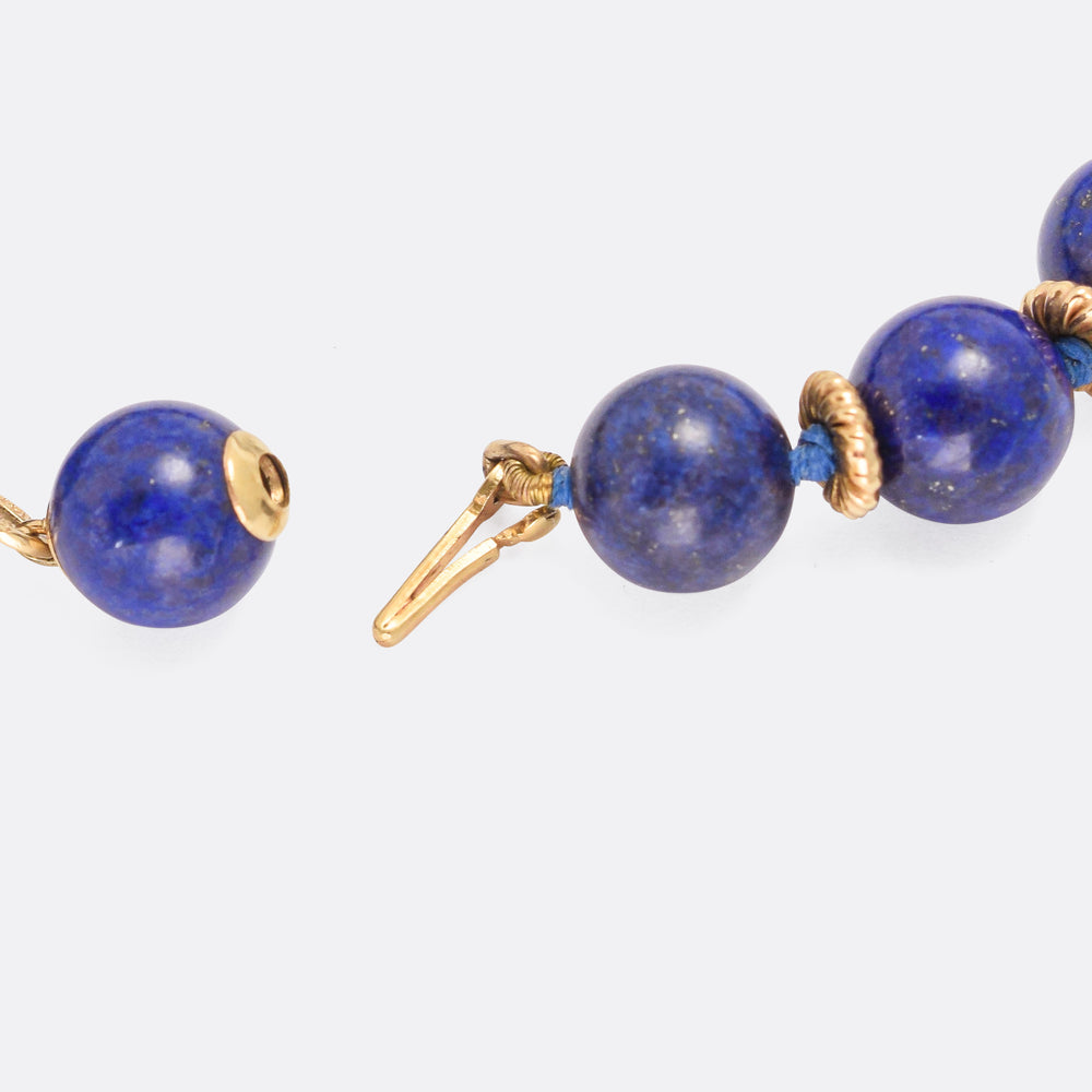 Vintage Tiffany & Co Lapis Lazuli Bead Bracelet
