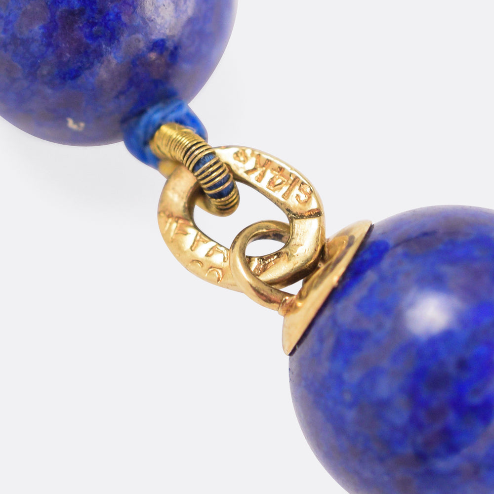 Vintage Tiffany & Co Lapis Lazuli Bead Bracelet