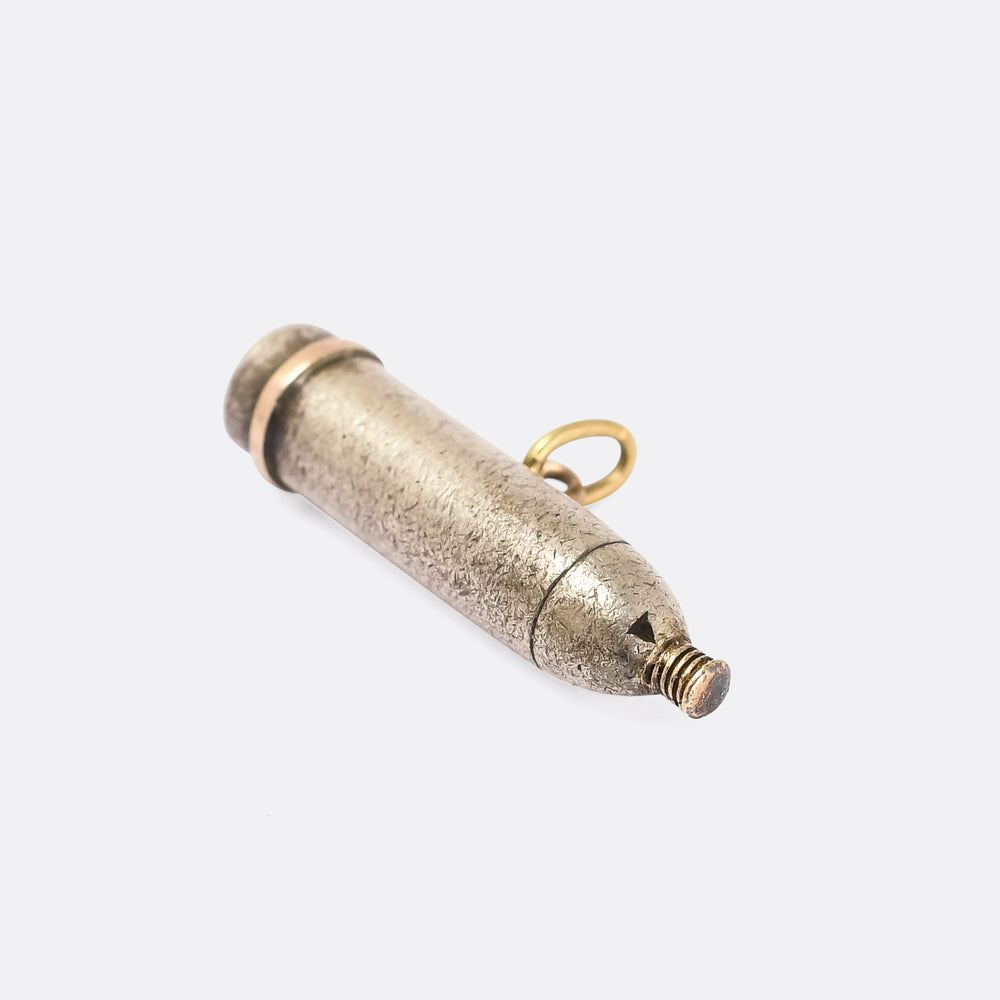 WW1 Silver & Gold Artillery Shell Pendant