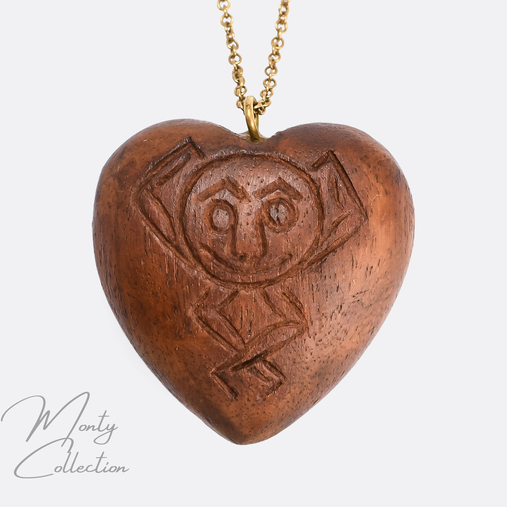 WW1 Touch Wud Heart Pendant